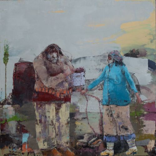 Histoire d'algues 80x80 cm